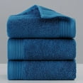 thumbnail image 1 of Nvzi 6 toallas de baño de algodón de fibra larga, súper suaves y muy absorbentes para ducha, piscina, toalla de mano de 13,39 x 29,92 pulgadas (índigo), 1 of 5