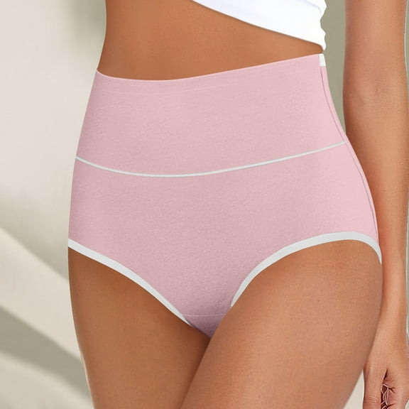 Sunvit-Panties Womens High Waisted Tummy Control Panties, Stretchy Nylon Spandex No Roll Full Coverage, Pink Size 2XL - 1 Piece for Everyday Wear, Lounging & Office