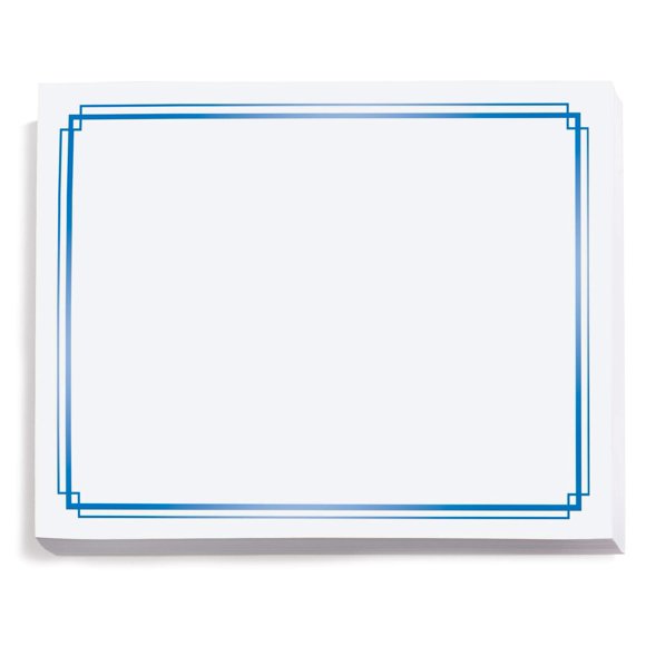 PaperDirect Foil Elegance Specialty Certificates, 50 Sheets of 38lb White Paper, 8½" x 11", Double Blue Foil Border, Perfect for Awards, Students, Employees, Volunteers, Course Completion, Diplomas