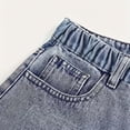 thumbnail image 5 of Kids Girls Wide Leg Jeans Elastic Waist Soft Denim Loose Fit Cherry Embroidered Pants for School Party Daily Wear Cute Trousers, 5T-15Y, 5 of 7