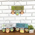thumbnail image 4 of fastboy Beautifully Designed Wooden Owl Welcome Sign For Every Doorway Easy To Install green, 4 of 6