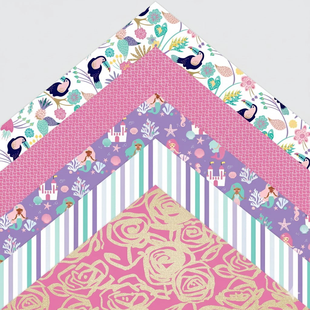 Roobee by Mara Mi Pink Dreamland Scrapbook Paper Pad, 50 Sheets, 25 Designs