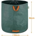 thumbnail image 4 of 2x Bolsas de jardín 500L 50 kg bolsa de residuos basura vegetal tejido reforzado plegable repelente al agua, 4 of 5