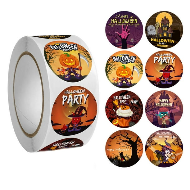 Halloween Creative Stickers, Pumpkins Party Decoration Stickers, Candy Gift Sealing Stickers