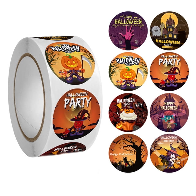 Clearance! Halloween Pumpkin Bat Halloween Creative Stickers, Pumpkins Party Decoration Stickers, Candy Gift Sealing Stickers Buy 2 Get 3