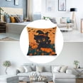 thumbnail image 3 of Halloween Cat Witch Linen toss pillowcase decoration pillowcase gifting preferred 24x24 inch cushion cover sofa pillowcase sofa bedroom living room car, 3 of 8