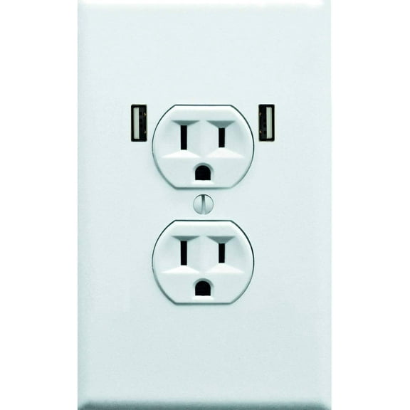 Witty Yeti 3.25 x 5.25 White Fake Electrical Outlet Plastic Stickers, 10 Pack