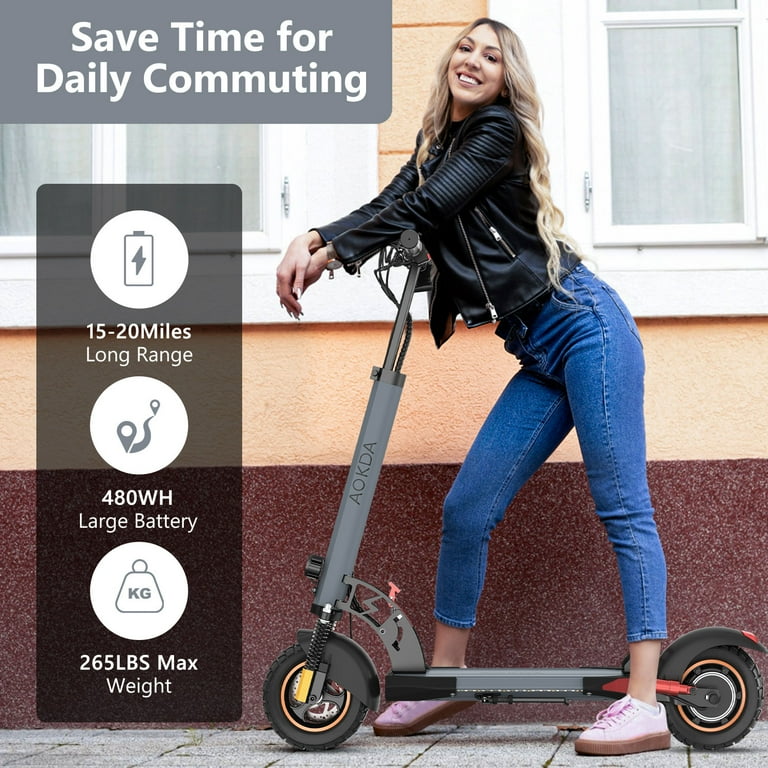Electric Scooter 800W Motor 25MPH & 20-40KM, 12.5Ah Large Battery, 10 Electric Scooter 800W Motor 25MPH & 20-40KM, 12.5Ah Large Battery, 10
