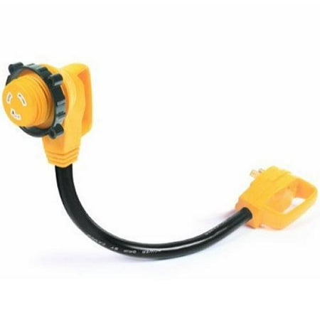 Camco 55522 Camco 55522 30 Amp 3 Prong RV to Locking Electrical Adapter from the Power Grip, Cord