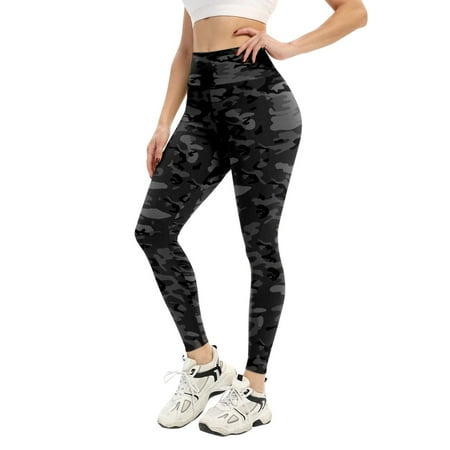 

GWAABD Yoga Scrub Pants Yoga Workout Camouflage Pants Leggings Fitness Prints Sports Leopard Women s Running Yoga Pants