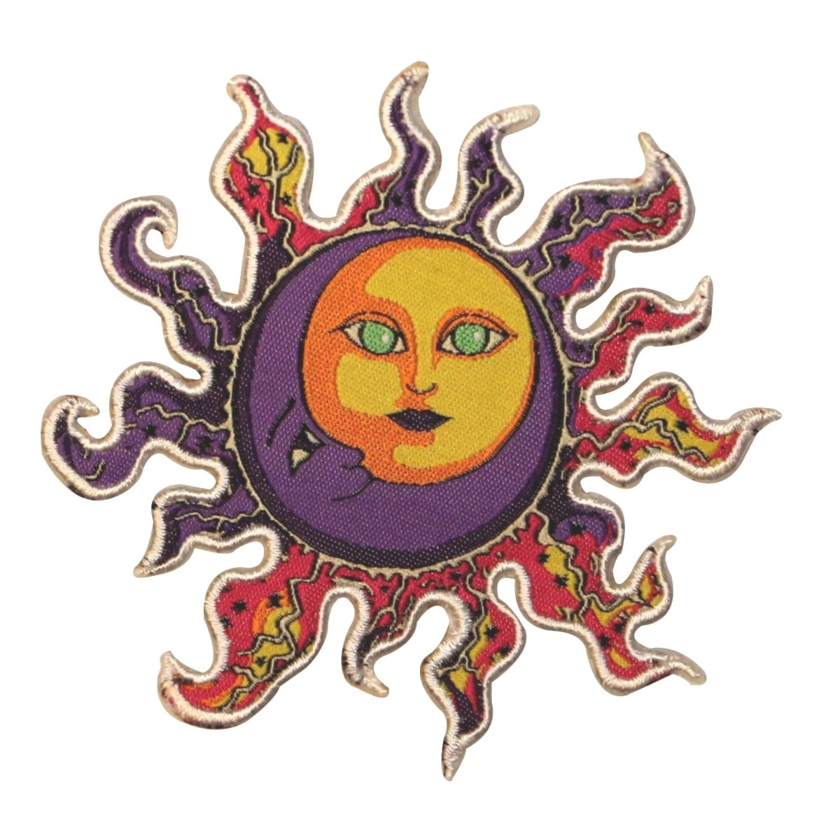 Dan Morris Cosmic Sun And Moon Patch Hippie Psychedelic Woven Iron On ...