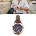 thumbnail image 1 of Reloj Con Calendario Para Hombre, Reloj Con Luz Nocturna Negra En Oro Rosa Para El Trabajo, 1 of 7