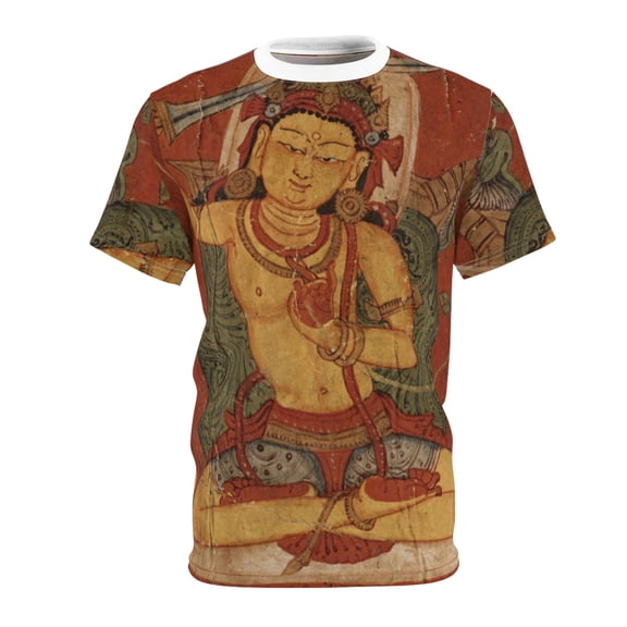 Manjushri Buddha Buddhist Bodhisattva Tantric Unisex Cut & Sew Tee (AOP)