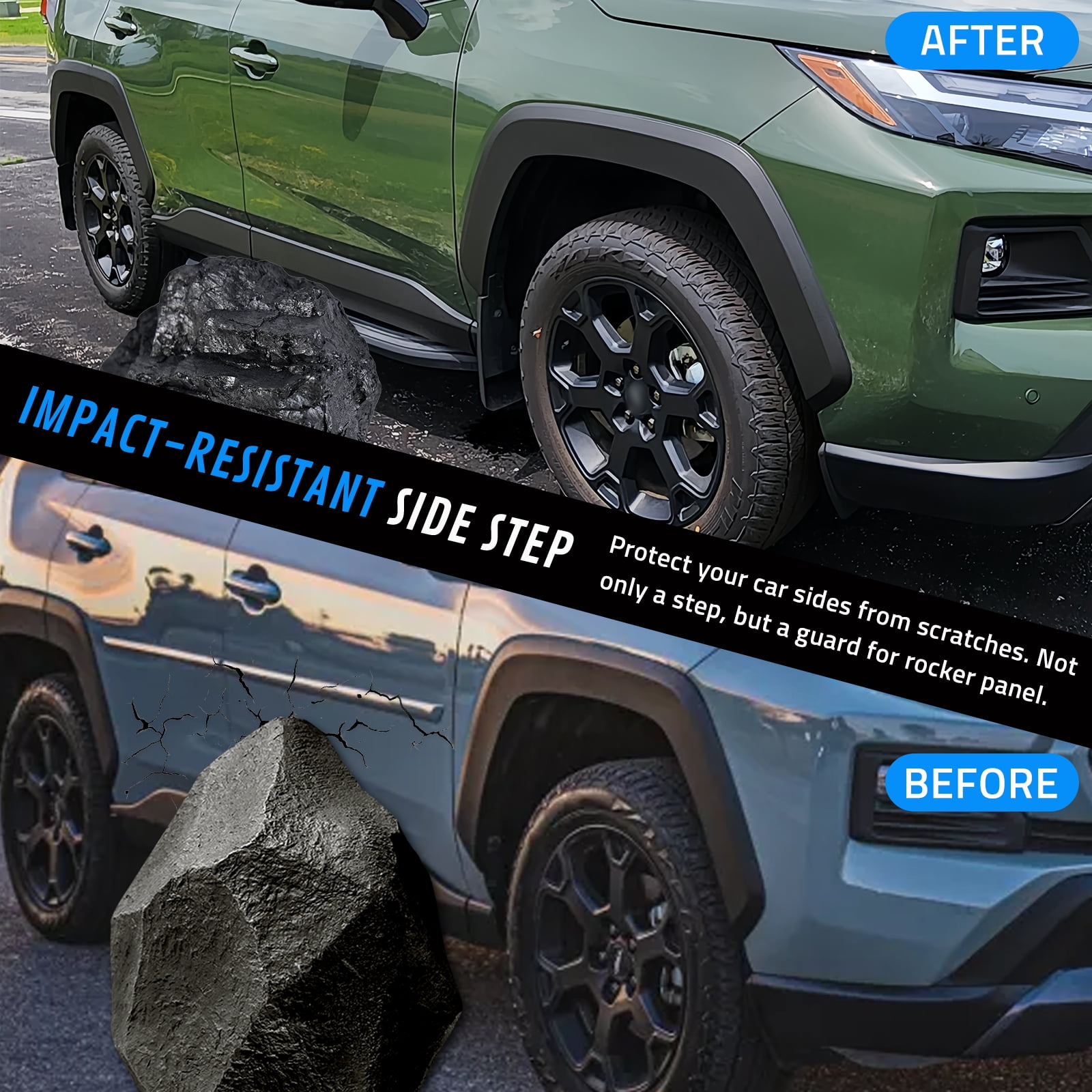 Running Boards Fit for 2019 2020 2021 2022 2023 2024 2025 Toyota RAV4 Side Step Nerf Bar