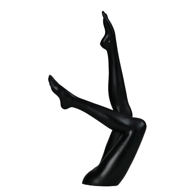 Escultura de piernas femeninas, centro de mesa, adorno de escritorio, figura de escritorio de oficina Negro