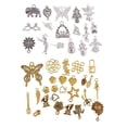 thumbnail image 2 of 50 g / paquete Plata Oro Bronce Muchos estilos Colgantes de formas variadas Colgantes Accesorios para bricolaje Fabricación de joyas Collar Pe Baoblaze Colgante de joyería de moda, 2 of 8