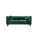thumbnail image 4 of Lueck 76'' Velvet Rolled Arm Chesterfield Sofa, 4 of 5
