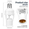 thumbnail image 2 of 4 Pcs Motion Sensor Light Socket, Smart Screw in Light Bulb Outlet Compatible with E26/E27, Motion Activated Bulb Holder Adapter Automatic Control for Basement Storage Room Garage, 2 of 4