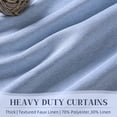 thumbnail image 6 of Alishomtll Blue Scalloped Rod Pocket Back Tab Blackout Curtains for Bedroom ,52"x 63",Pack of 2, 6 of 10