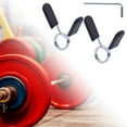thumbnail image 4 of 2 Pieces Barbell Bar Adapter Sleeve with Plate Posts L Shaped Wrench for Weightlifting Clips, 4 of 8