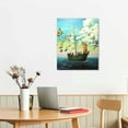 thumbnail image 2 of Chilfamy Canvas Wall Art Picture 16x20in for Living Room Bedroom Fall Decor Butterfly Boat Art Modern 16x20in, 2 of 3