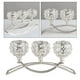 thumbnail image 5 of Candelabro de cristal de 3 brazos Soledad Portavelas Decoración de mesa de Boda plata, 5 of 7