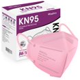 thumbnail image 1 of Mascarilla facial Miuphro KN95, respirador desechable, paquete de 50 unidades, color rosa, 1 of 7