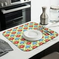 thumbnail image 3 of Pioneer Flower Floral Print Pattern Kitchen Dish Drying Mat 1 Pack, Ultra Absorbent Microfiber Drainer Mat, 16"x18", 3 of 6