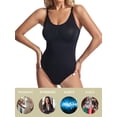 thumbnail image 5 of GOLD CARP Shapewear Women Shaping Bodysuit Seamless Tummy Control Body Shaper Thong Adjustable Straps,Black-Thong,L, 5 of 5