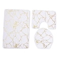 thumbnail image 3 of Juego de alfombras de baño, alfombras absorbentes de agua, felpudo antideslizante, alfombra lavable, Pedestal Blanco, 3 of 8