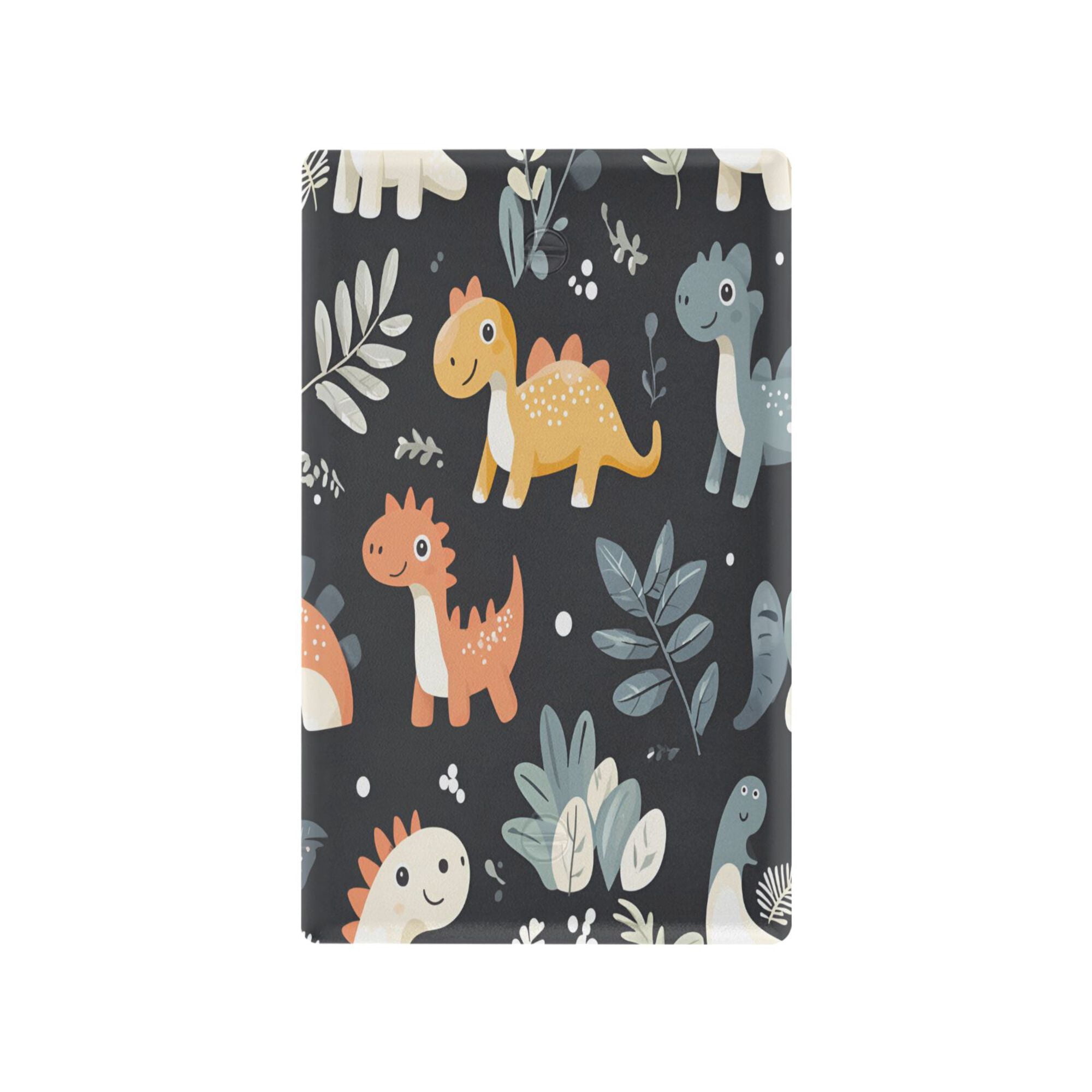 Yayeee Blank Wall Plate Cover 1-Gang 4.5"x2.7" Home Unused Decorative Outlet, Orange Dinosaur