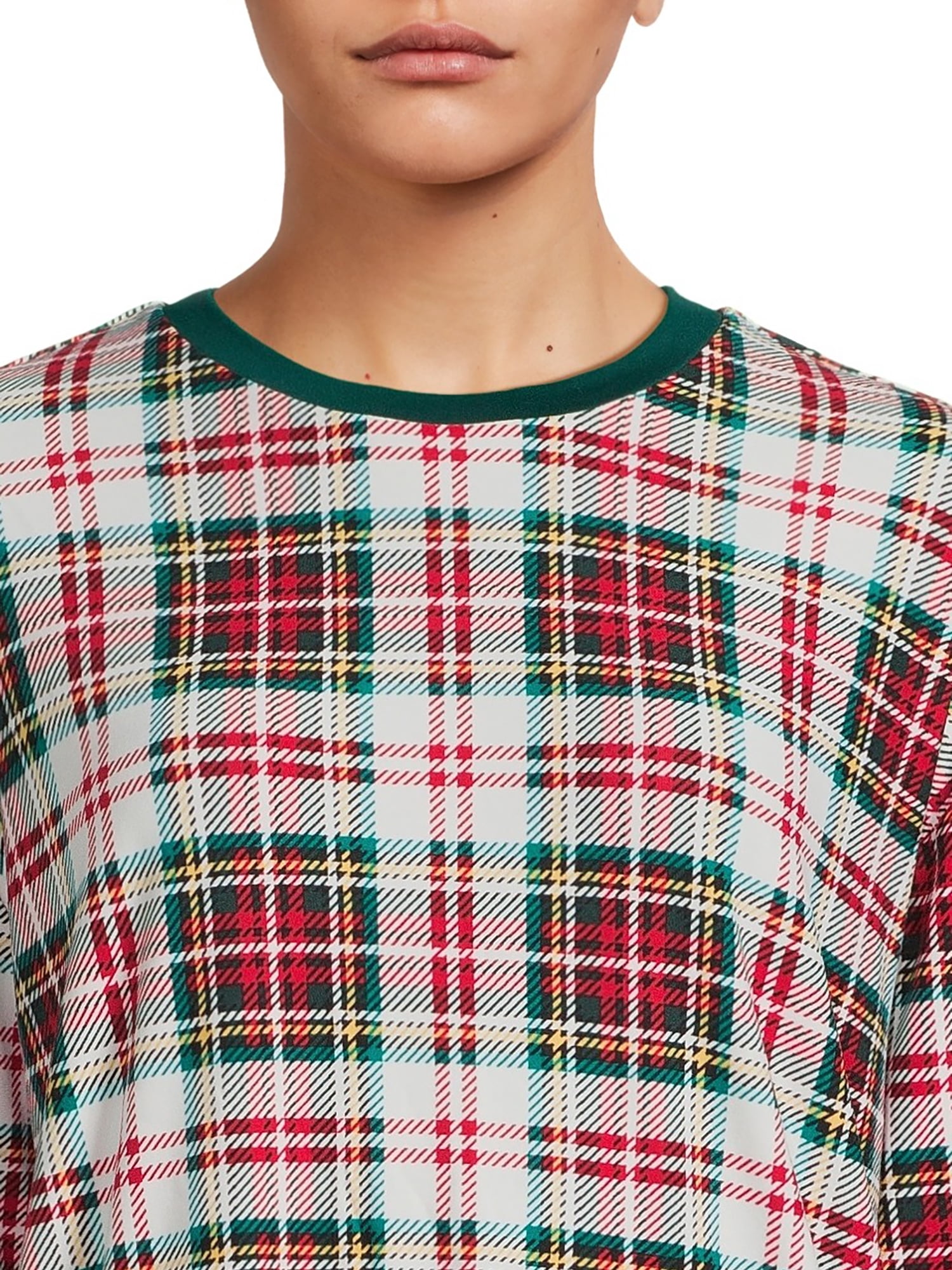 Jolly Jammies Women's Holiday Plaid Matching Family Pajama Set, 2-Piece, Sizes S-3X