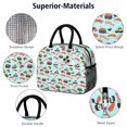 thumbnail image 4 of Lunch Bag Lunch Box for Women Reusable Insulated Lunch Bags,Water-Resistant Sushi Print Cooler Lunch Tote Bag, Large Capacity for Work Travel Picnic, 4 of 6