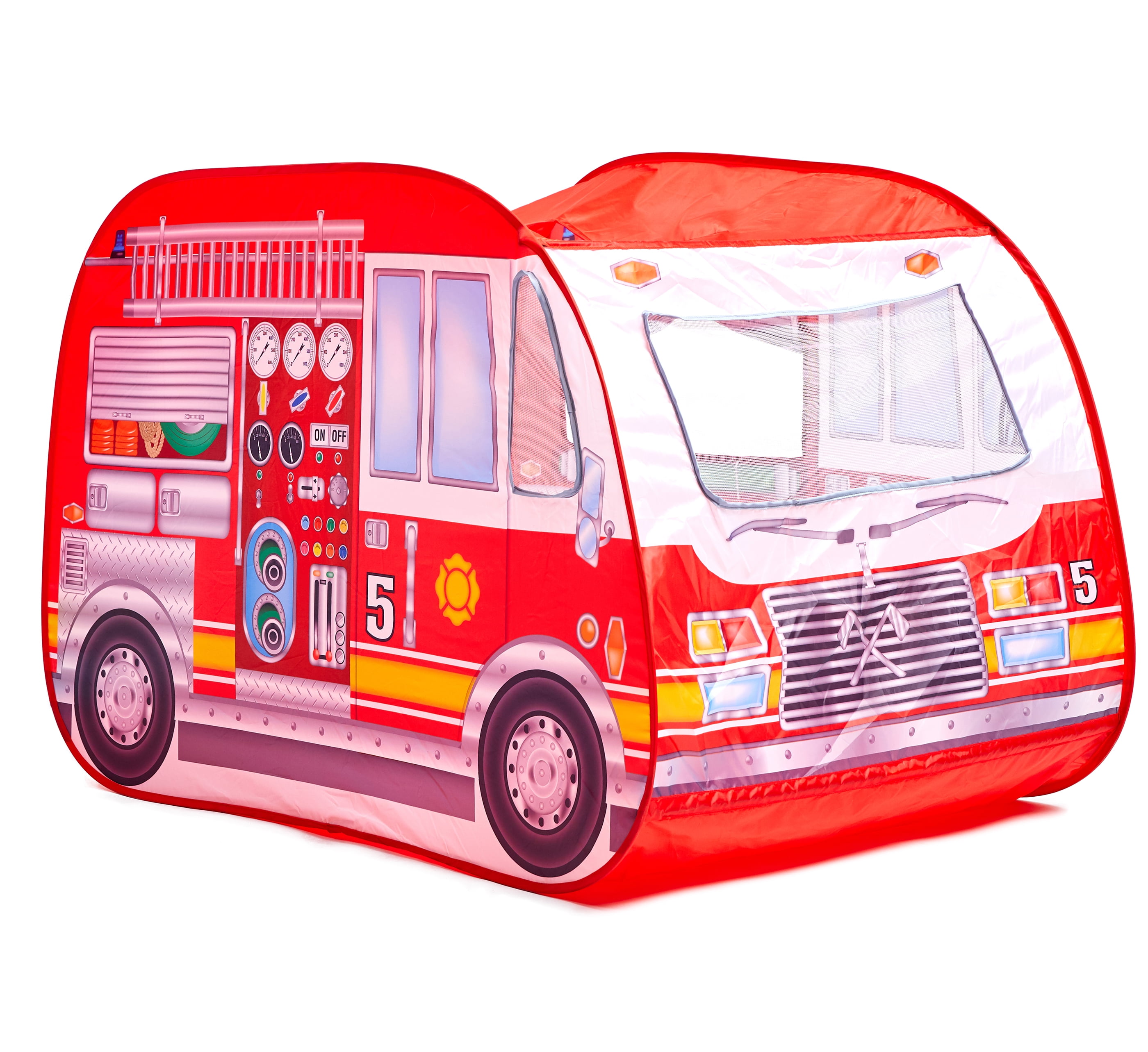 Large Kids Play Tent Pop Up Fire Truck Tents Themed Party Toys Present 