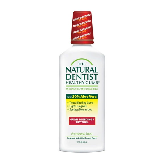 The Natural Dentist Healthy Gums Antigingivitis Rinse, Peppermint Twist , 16.9 Oz Bottle