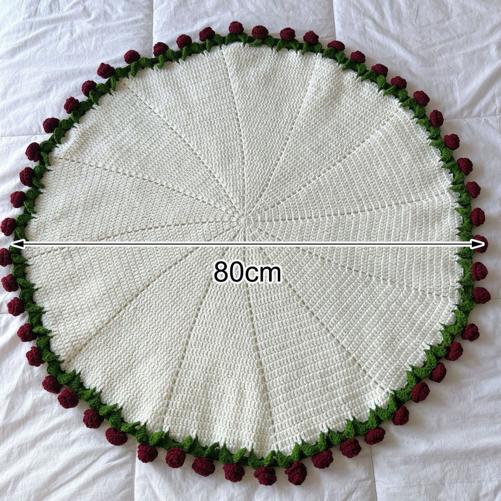 ZenCart DIY Crochet Flowers Blanket Rose Bouquet Blanket Crocheting Kit Bouquet Throw Blanket Craft Kit for Mother's Day Birthday Gift Home Decor