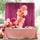 thumbnail image 2 of XmhyTop-A Cortinas con purpurina (2 unidades, 60 x 240 cm), color rosa oscuro, 2 of 5