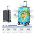 thumbnail image 4 of Fotbe World Map With Animals Landmarks Funda Protectora para Equipaje, Antirrayones y Resistente a la Suciedad, Compatible con Maletas de 18 a 32 Pulgadas-Medium, 4 of 7