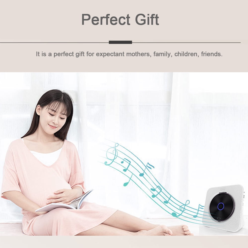 MEGICOT Portable CD Player Built-in Speakers with Bluetooth Receive and Transmit Function, Desktop Vertical Music Player with Remote Control FM Radio USB Flash AUX