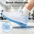thumbnail image 5 of AOV Women's Athletic Running Sneaker Shoes for Sports, Gym, Jogging, Tennis and Fitness Whiteblue US 8, 5 of 8