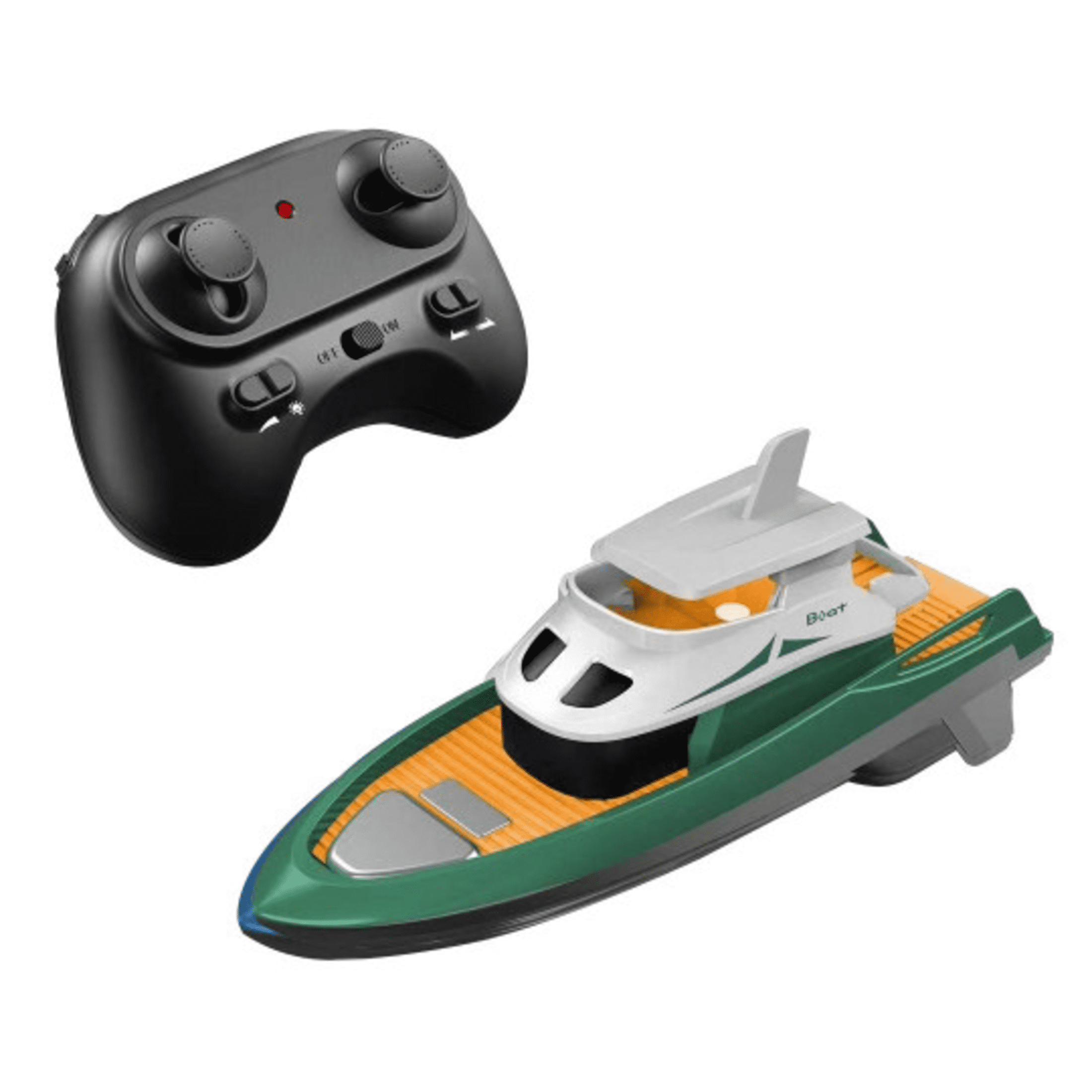 RC Rescue Ship, Funtogether Toys, Tugboat with Working Lights & Dual Propellers, Rechargeable Pool Toy