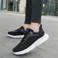 thumbnail image 3 of Aayomet Slip on Sneakers Women Fashion Spring And Summer Women Sports Shoes Flat Bottom Colorblock Lace Up Mesh Breathable,Purple 6.5, 3 of 5