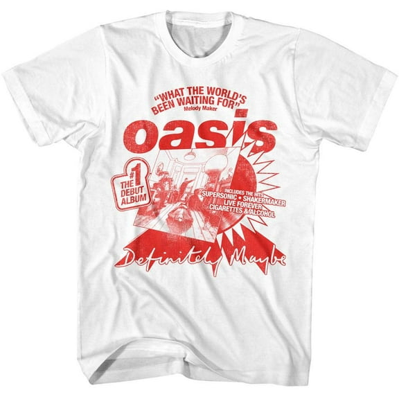 Oasis What the World's Been Waiting For Men's T Shirt (White, AdultS)