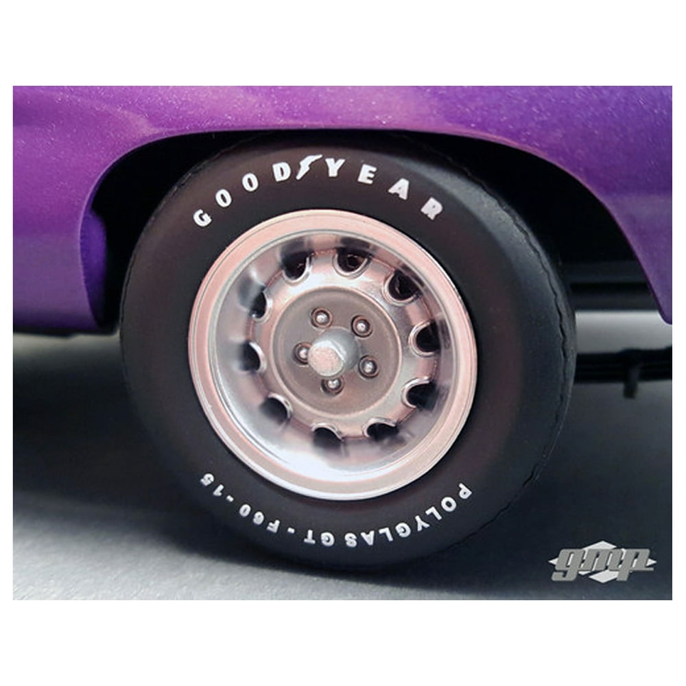 1970 Plymouth Road Runner Rally Wheels and Tires Set of 4 Pack 1/18 by