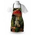 thumbnail image 3 of Mushroom Apron Shroom House in Enchanted Forest wih Ladybug and Snail Whimsical Tree, Unisex Kitchen Bib Apron with Adjustable Neck for Cooking Baking Gardening, Red Pale Coffee Green, by Ambesonne, 3 of 3
