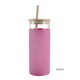 thumbnail image 4 of Silicona Alta Paja De Vidrio De Borosilicato Botella De Vidrio De Una Sola Capa 600Ml Taza De Té Con Tapa De Bambú Manga De Aislamiento De Paja Para Oficina Hogar 1Pcs Manga Vogacara HA026595-08, 4 of 6