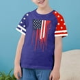 thumbnail image 2 of FamilyThread Kids Fourth of July Shirt for Boys Girls Red White and Blue Shirt America Flag Short Sleeve Patriotic American Flag Kids Clothing, 2 of 4