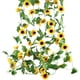 thumbnail image 1 of Tallos de plástico para decoración de pared de boda, girasol amarillo con hojas verdes y enredadera, guirnalda de girasol artificial para decoración del hogar, enredadera colgante realista, fácil de, 1 of 5
