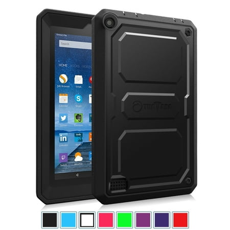 Photo 1 of Fintie Fire 7 2015 Case - Dual Layer Hybrid Full Protective Cover For Amazon Fire 7" Display 5th Gen, Black