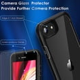 thumbnail image 3 of SURJDE Clear Case for iPhone SE 2022,iPhone SE 2020 Case with Screen Protector Tempered Glass,Shockproof Hard PC Back Soft TPU Sides Bumper iPhone SE 3 Case for iPhone SE 2020/7/8 Case Black, 3 of 6